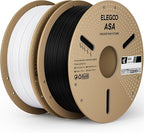 ELEGOO ASA Filament 1.75mm Deep Black & White 2KG, UV & Weather Resistant 3D Printer Filament for Outdoor Functional Parts, High Impact Strength Engineering Grad 1kg Spool (2.2lbs) Fit for FDM Printer