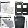 SPEC (3 Gal,5 Gal) | EVO(5 Gal) | Flex (9 Gal) Maintenance & Replacement Filter Media Kit, Including Trident Mesh Bags(SPEC EVO Flex Activated Carbon 3-Packs, BioMax, Foam Filter Block)