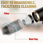 Cozylady Handheld Car Vacuum Portable Cordless,High Power 4 in 1 Vacuum Cleaner & Air Duster & Air Blower for Car, Home, Office, Camping, Pet (vantablack)