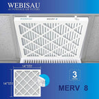 14x14x1 Air Filter MERV 8 MPR 600 4Pack Furnace Filters Pleated HVAC AC Furnace Air Conditioner Filters (Exact size: 13 3/4"x13 3/4"x3/4")