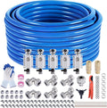 Shop Air Line Kit 3/4” 200FT Compressed Air Piping System HDPE-Aluminum-HDPE Air Tubing with 4-Way Aluminum Blocks Brass Valves Air Piping Fittings Kit Air Compressor Accessories for Garage