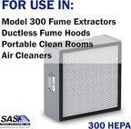HEPA Filter for Model 300 Sentry Air Systems – MERV 17 Air Filter for Fume Extractors, Fume Hoods, Portable Clean Rooms, and Air Cleaners – 99.97% efficiency down to 0.3 microns