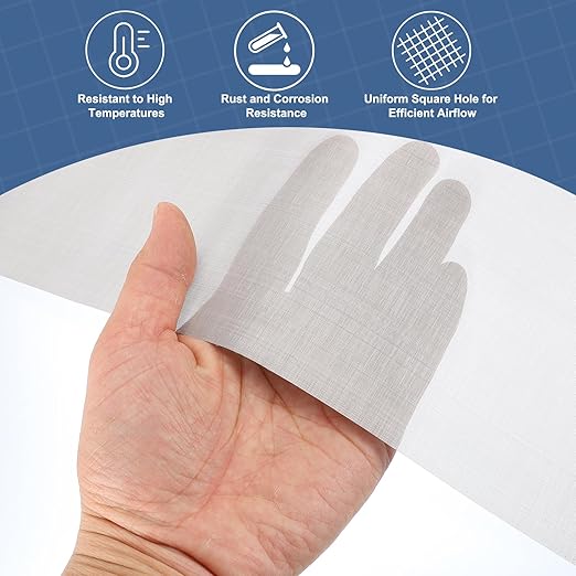uxcell 300 Mesh 79" x 12" Woven Wire Mesh, 304 Stainless Steel Air Vent Filter Screen, Window Screen Mesh for DIY Projects Vents Cover Filtration Animals Fence