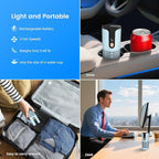 Mini Car Air Purifier-Cordless True HEPA Portable Small Air Purifier, LCD Display&15dB Quiet,Filters 99.97% of Smoke/Dust/Pet Odors,for Cars/Office/Travel (Light Green）