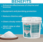 Non-Chlorine Spa Shock for Hot Tub, Chlorine-Free Shock Treatment for Hot Tubs, Spas and Swimming Pools, Quick Dissolving, Fast Acting Oxidizing Shock for Crystal Clear Water- 5lbs*4 Packs