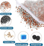 Shappy 15 Pcs 3 Sizes Aquarium Filter Mesh Bags 150 Micrometer Fine Filter Fish Tank Media Bags with Zipper for Activated Carbon Biospheres Ceramic Rings, 4 x 6 Inch, 7.9 x 6 Inch, 7.9 x 11.8 Inch