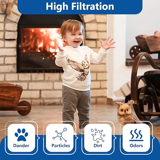 Funmit Humidifier Filters Replacement for Honeywell Humidifier Filter HAC-504 HAC-504AW and Honeywell Filter A, Replacement for Honeywell HCM-350 HCM-500 HCM600 Cool Mist Humidifiers, 4 Pack, White
