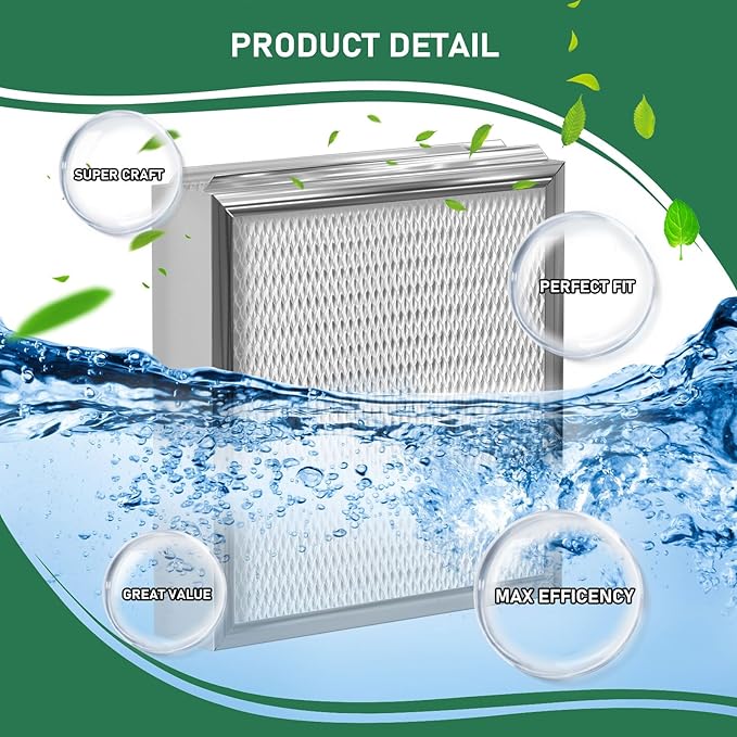 Carmerny 990-13 Humidifier Vapor Water Pad Filter Compatible with GeneralAire 990-13 G13 Humidifier Replacement Evaporator Pad Media Filter for Models 709 990 1040 1042 1137 SL16, GFI #7002, 4-Pack