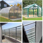 Glass Roof Pergola Polycarbonate Roofing Roll Polycarbonate Panels for Sunrooms, Open-Air Gardens, Greenhouses, Agricultural Use, Sheds(0.8x5m)