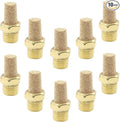 10 Pack 1/8" Male Thread Pneumatic Brass Exhaust Muffler Filter Air Pneumatic Mufflers Air Line Fitting Hex Sintered Silencer