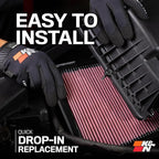 K&N High-Flow Original Lifetime Engine Air Filter: Increase Power: Premium, Washable: Compatible with 2016-2025 Buick/Chervolet/Cadillac: LaCrosse, Regal, XT4, Malibu, 33-5049