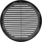 Vent Systems 8" Inch (Opening Dimensions) - Pack of 100 - Black Soffit Vent Cover - Plastic Round Air Vent Grille - Built-in Mesh Screen - HVAC Register Louver for Bathroom, Home, Kitchen