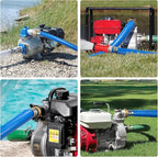 2" x 100 ft Backwash Hose for Swimming Pools, Heavy Duty PVC Lay Flat Water Discharge Hose,Durable Pool Drain Hose with Aluminum Pin Lug Fittings for Pump And Filters