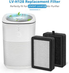 4 Pack LV-H128 Replacement Filter Compatible with LEVOIT LV-H128 / PUURVSAS (HM669A) / ROVACS (RV60) Air Purifiers, 3-IN-1 Filter for LV-H128-RF Replacement Filter