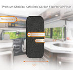RV Premium Charcoal Activated Carbon Fiber Air Conditioner Filter - Air Duct AC Carbon Filter Replacement for RV AC Vent (2 Pack, 12.875” x 5.5”)