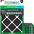 Filterbuy 20x23x1 Air Filter MERV 10 Odor & Allergy Defense with Activated Carbon (6-Pack), Electrostatic Pleated HVAC AC Furnace Filters Replacement, Made in USA (Actual Size: 19.50 x 22.50 x 0.75)