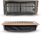 Floor Register Trap/Cover - Screen for Home Air Vent Filters 4"x12", 2-Pack