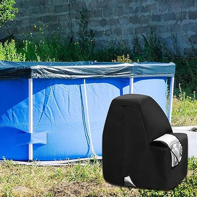Pump Shield Cover - Weatherproof Pool Equipment Protector | UV Resistant Pond Filter Guard Wrap, Outdoor Motor Enclosure Box for Patio Yard Landscaping Deck Use