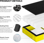 6 Pack FLT4100 HEPA Replacement Filter Size E Compatible With Guardian Technologies AC4100 AC4100CA, AC4150BLCA, AC4150PCA, AC4150P, AC4175W Purifier, Part # FLT4100 / FLT11CB4 / Filter E