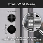 Repa Market Ø4 Inch Duct Cover – Galvanized Steel Round Duct Cap with Mesh Screen – HVAC Exhaust or Intake Vent – Exterior Pipe Air Outlet – Spiral Ventilation Ducting Metal End Plug