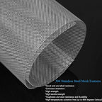 Valchoose 2PACK Stainless Mesh Screen 12”X24”(305mmX610mm), 20 Mesh 304 Steel Woven Wire Mesh, 1mm Hole Sturdy Easy to Cut Never Rust for Window Screen, Vent, Cage, Garden