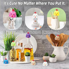 Egg Brush Cleaner, Egg Scrubber Tool for Fresh Eggs, Egg Washer Cleaner Scrubber, Easter Gifts Creative Chicken Shape Egg Wash Brush Silicone Washing Egg Tool - White - Yellow Mouth