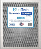 12x20x1 Washable Electrostatic Air Filter. Reusable HVAC & Furnace Air Filter