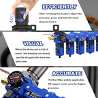 1/2'' NPT 5 Stage Air Dryer for Compressor,5&0.01 Micron Filter Cartridge Air Drying System,Double Desiccant Dryers & Air Regulator,Metal Bowl, Semi-Auto Drain,Industrial Grade-Blue