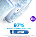 Membrane Solutions 75 GPD FX12P and FX12M Replacement Filters Combo Pack for GE GXRM10RBL GXRM10G RO System, Reverse Osmosis Membrane and Carbon Filters