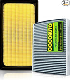 Engine & Cabin Air Filter Kit for Corolla Gas Only 2.0L (2019-2025) &1.8L (2020-2022), for Corolla Cross SUV 2.0L Gas Only (2022-24), 17801F0020, CA12289, 17801-77050, 8713958010 (Not Hybrid)