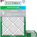 Filterbuy 17.5x24.5x1 Air Filter MERV 8 Essential Dust & Allergy Defense (3-Pack), Electrostatic Pleated HVAC AC Furnace Filters Replacement, Made in USA (Actual Size: 17.50 x 24.50 x 0.75)