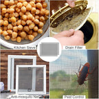 Stainless Steel Woven Wire Mesh 304 Stainless Steel Insect Screen Mesh, 20 Mesh 120 Mesh Air Vent Mesh Metal Woven Wire Mesh for Vent, Filter, Window & Garden