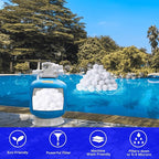 1.54 lbs Pool Filter Balls for Sand Filter, Eco-Friendly Reusable Pool Fiber Filter Balls Replace Pool Filter Sand, Pool Filter Media Balls for Swimming Pool (Equals 50 lbs Pool Filter Sand)