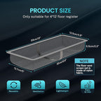 4 Pack Floor Register Cover Trap, HG Power 4 x 12 Inch Floor Vent Screen Net, Nylon Fabric Mesh Air Vent Filter for Home Floor, Catches Coins, Toys, Snacks, Pet Hair, Pet Food(4 Pcs Grey)
