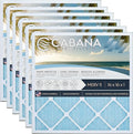 Cabana Filters 6-Pack 16x16x1 MERV 11 AC Furnace Air Filter for Home and Office - Indoor HVAC System Filtration Replacement, Captures Unwanted Particles