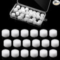 20 Pcs Replacement Air Filter Sponge for Compressor Foam Filters Round White Replacement Sponges with Portable Storage Box for Compressor System Accessories Cool Mist Device Inhaler
