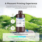 ANYCUBIC 2nd Gen Resin Technology ABS-Like Resin 2.0, 3D Printer Resin with High Toughness, More Precise Details, Low Odor, Wide Compatibility for All LCD Resin 3D Printers (Clear, 1kg)