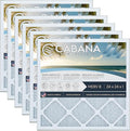 Cabana Filters 6-Pack 24x24x1 MERV 8 AC Furnace Air Filter for Home and Office - Indoor HVAC System Filtration Replacement, Captures Unwanted Particles
