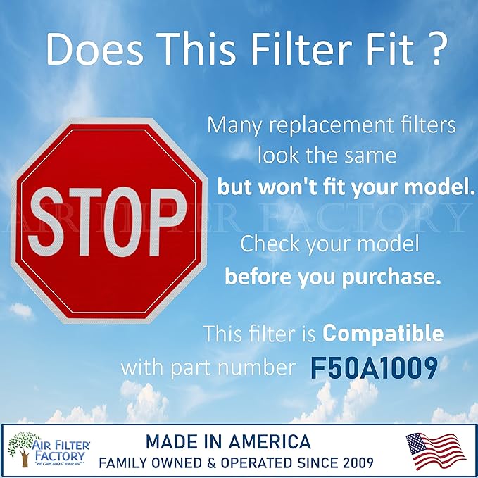 Air Filter Factory Replacement For Honeywell F50A1009 HVAC Furnace Aluminum Pre/Post Filters 2-Pack