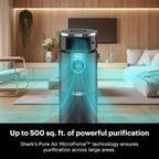 Shark HC451 3-in-1 Clean Sense Air Purifier, Heater & Fan, HEPA Filter, 500 Sq Ft, Oscillating, Small Room, Bedroom, Office, Captures 99.98% of Particles for Clean Air, Dust, Smoke & Allergens, Black