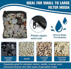 10Pcs Media Bags for Aquarium Fine Mesh Bag Aquarium Filter Media Bags with Plastic Zipper Suitable for Activated Carbon, Filter Stones, Ceramic Rings (4 x 4 inches)