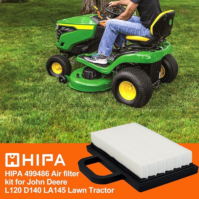 Hipa 499486 698754 Air Filter for Husqvarn YTH2348 John Deere D140 D130 L120 LA145 LA135 LA120 LA130 LA140 LA150 L111 L118 125 Z425 Lawn Mower