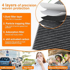 68406048AA Cabin Air Filter & Filter Access Door (w/Activated Carbon) Compatible with Dodge Ram 1500 2500 3500 4500 5500 Chrysler 200 2011-2014 Patriot 2010-2016