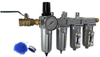 THB 4 Stage High Flow 70 Series Industrial Ultra Clean Compressed Air Filter Regulator Dryer Combination (3/4" NPT, AUTO Drain)