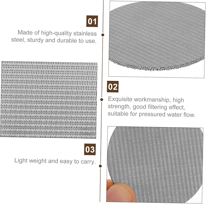 Lurrose Espresso Screen Stainless Steel Filter Mesh for Coffee Machines Thickness for Even Water Dispersion and Enhanced Coffee Extraction