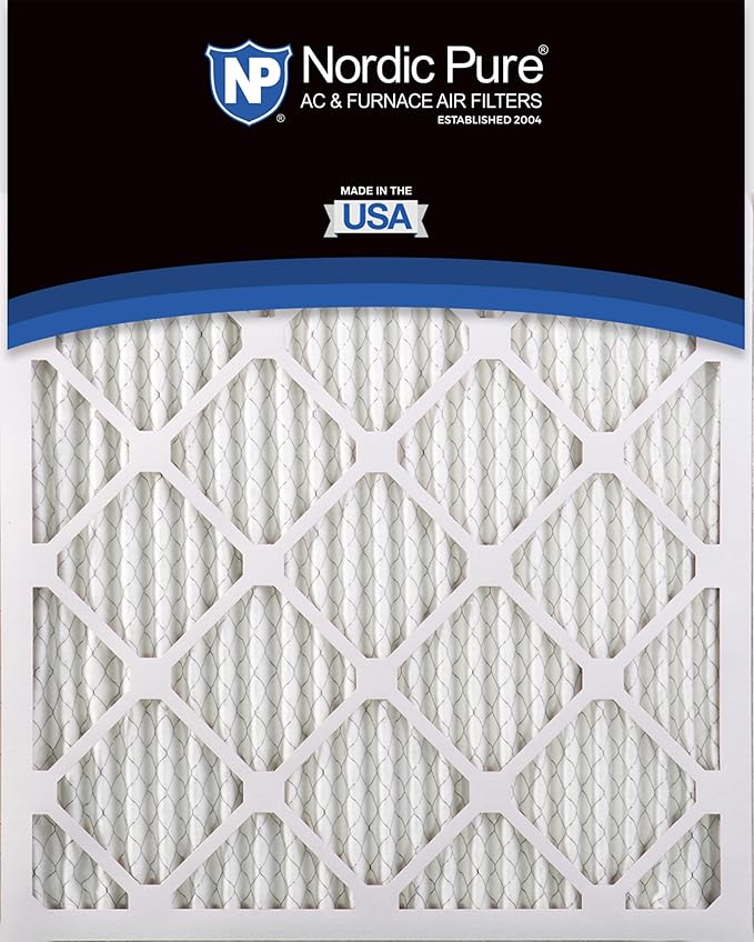 Nordic Pure 14x25x1 (Actual Size: 13 1/2 x 24 1/2 x 3/4) Pleated MERV 14 Air Filters 2 Pack