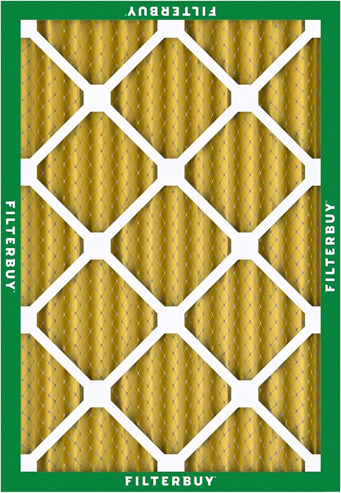 Filterbuy 18x24x2 Air Filter MERV 11 Superior Pet & Allergy Defense (5-Pack), Electrostatic Pleated HVAC AC Furnace Filters Replacement, Made in USA (Actual Size: 17.38 x 23.38 x 1.75)