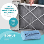 Lennox Healthy Climate Lennox X6675 20x25x5 Air Filter, Healthy Climate Carbon Clean Merv 16 Home Furnace Filter for HVAC system 4 Pack with Wholesalehome Cleaning Cloth