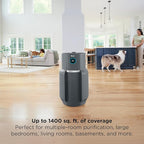 Shark Air Purifier for Home, NeverChange Max, 1,300 sq. ft. for Large Room, Kitchen, Home Office, HEPA-Exceeding Filter, Captures Pollutants, Pet Dander, Dust, Odor, Smoke, and More, HP301, Grey
