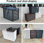 Aluminum Outdoor Condenser Protective Cover, freestanding Enclosure to Cover Garbage Or Ac Units, beautiful and durable appearance, suitable for gardens, balconies, walls, courtyards ( Color : FOUR-BL